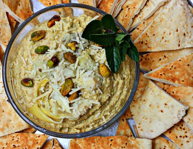 Pistachio Artichoke Hummus