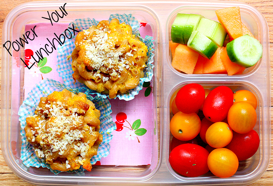 Mac & Cheese Muffins -power your lunchbox post